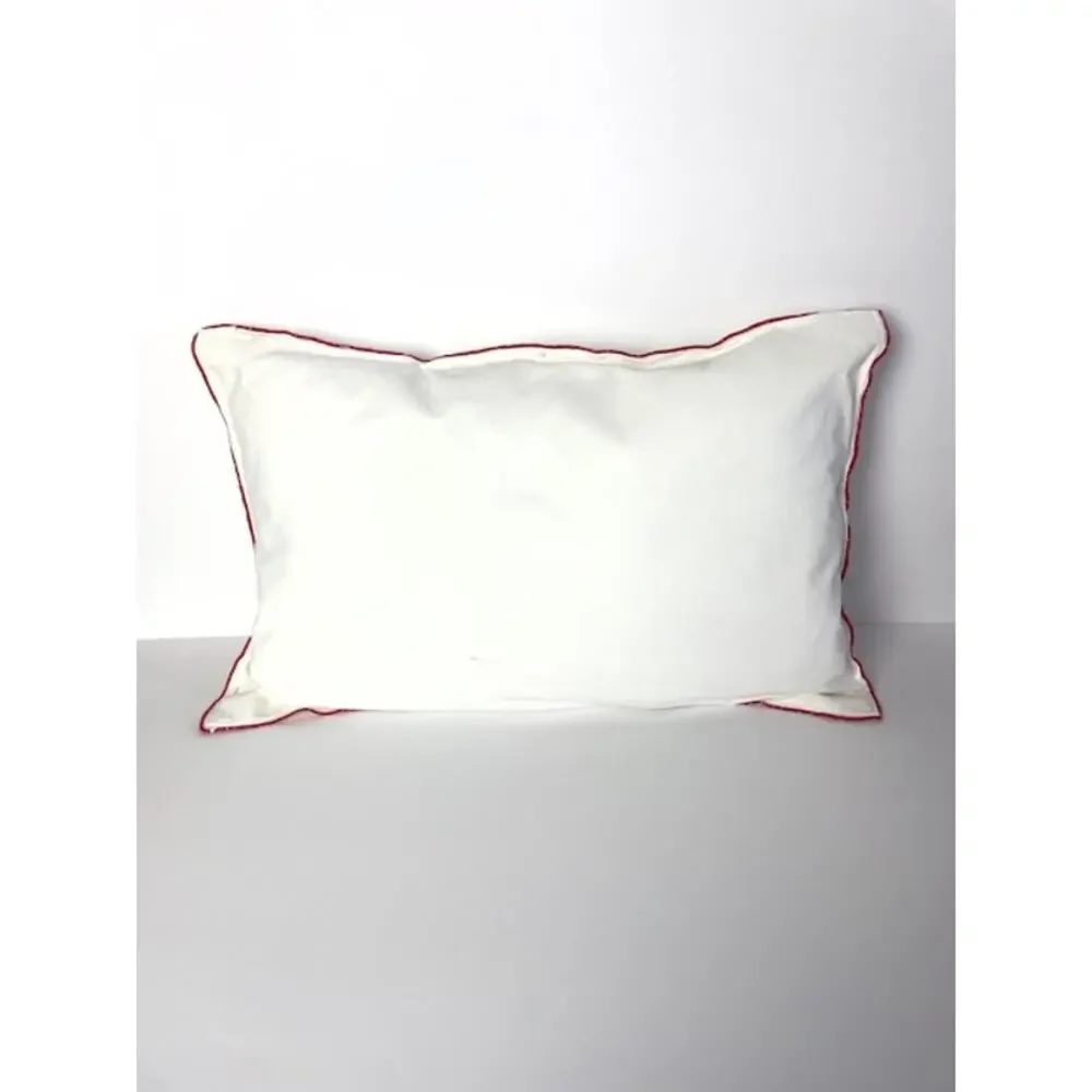 Upcycled Handcrafted Vintage Linen Cherry Doily Accent Boudoir Pillow 14